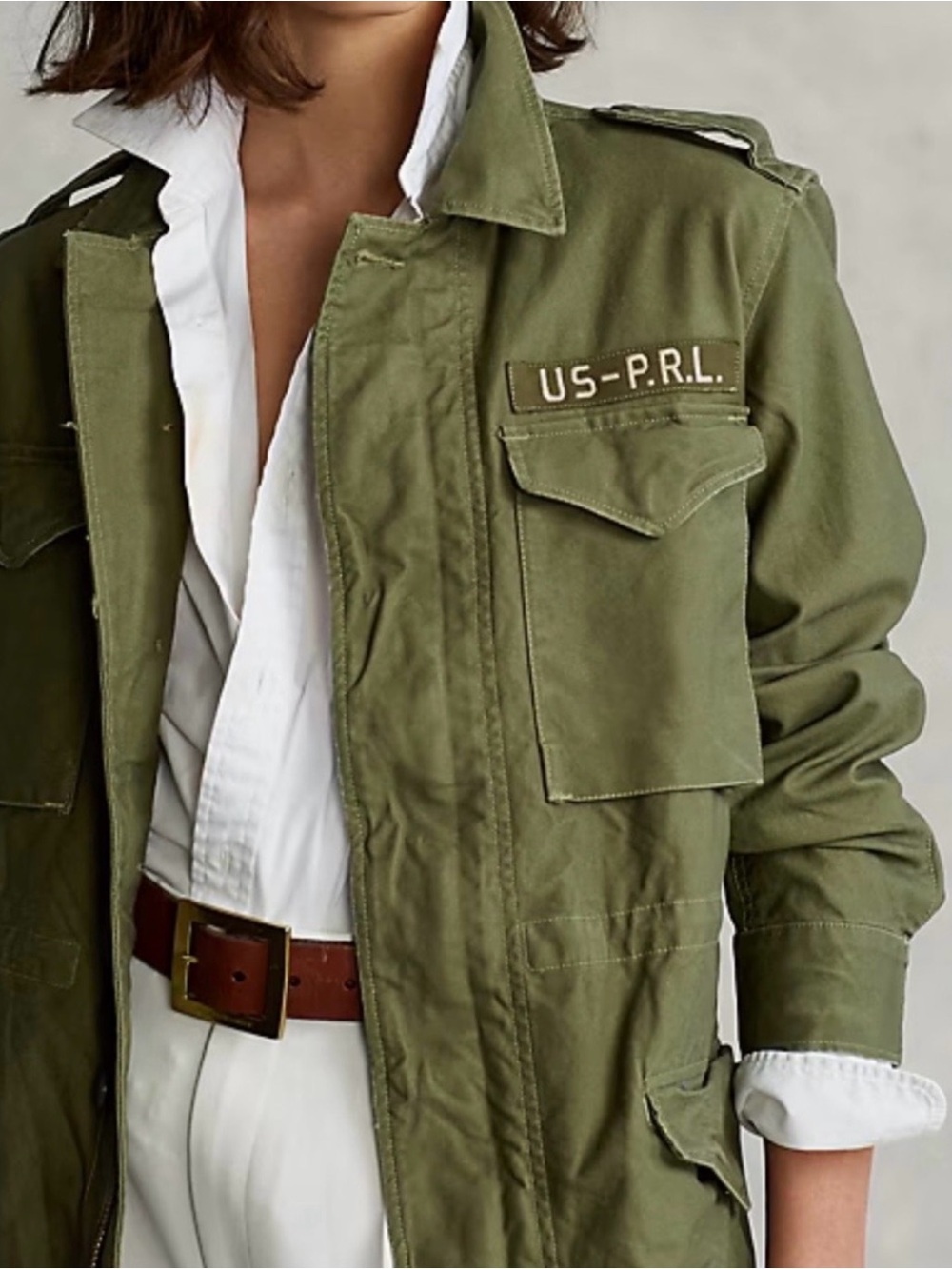 Polo Ralph Lauren XXS Surplus Broken-Twill Military Field Jacket Green